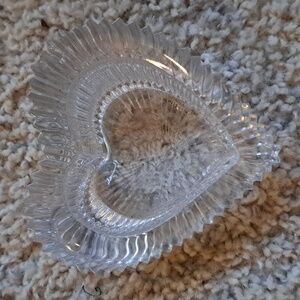 Heart-shaped crystal trinket dish/valentine